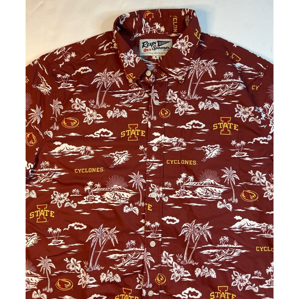 Reyn Spooner Iowa State Cyclones Shirt Adult XL Button Hawaiian Men's - Picture 2 of 5